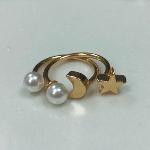 Best Friend Star and Moon Rings (SET OF TWO)